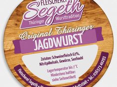 Wurstglas-Etikett -Jagdwurst-